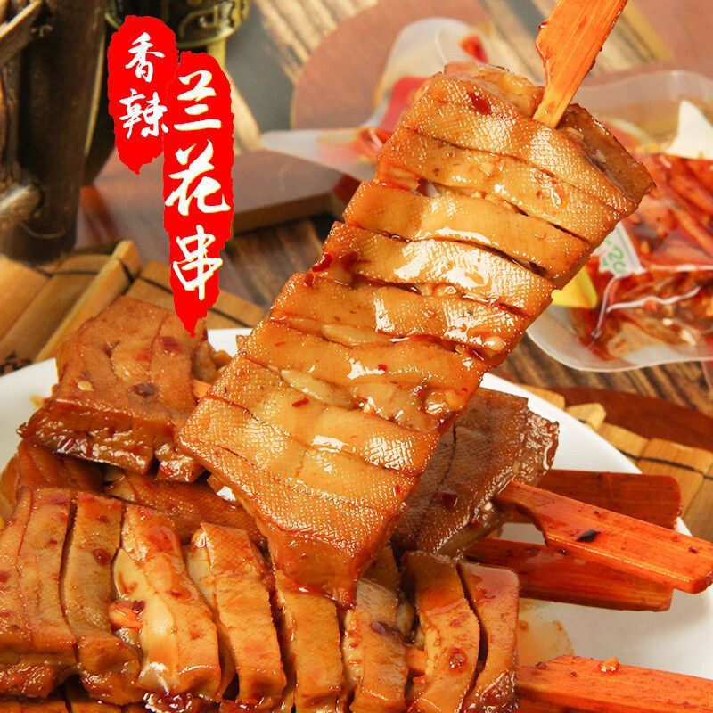 Huapeng Orchid Dried Instant Bean Curd Orchid Skewer Snack Manufacturer Spicy Bean Products Spicy Strip Snack Wholesale Dropshipping