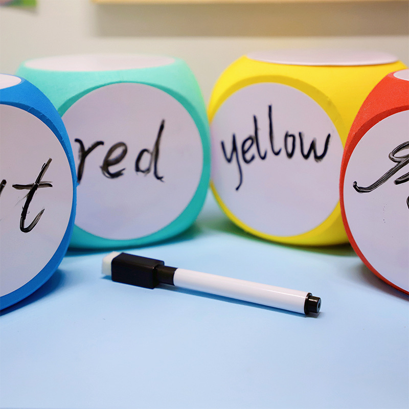 Cross-Border Hot-Selling Eva Dice DIY Erasable Dice Letter Printing Labeling Eva Children's Toy Pattern Foam