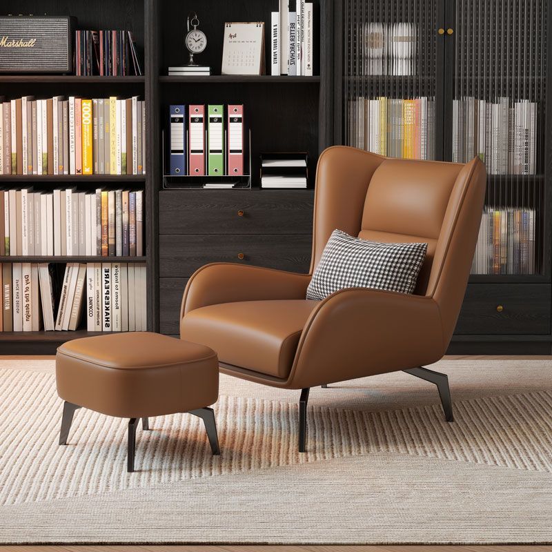 Italian Minimalist Light Luxury Sofa Chair Simple Single Tiger Chair Designer Lazy Leather Art Leisure Negotiation Chair Recliner