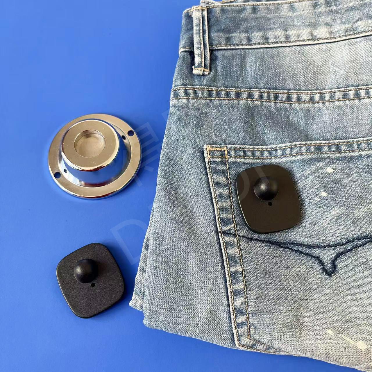 Clothing Store Clothes Anti-theft Buckle Square Clothing Anti-theft Magnetic Buckle Supermarket Anti-theft Hard Label Black Small Square Anti-theft Buckle