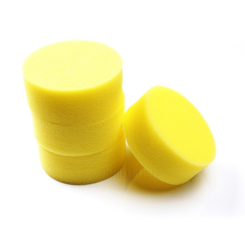 Factory direct waxing high density round sponge car wash beauty sponge polishing wax sponge 10*3cm