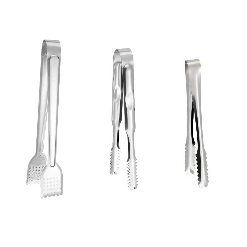 Stainless Steel Ice Cube Clip Carbon Clip Multifunctional Bread Bar Barbecue Barbecue Clip Kitchen Food Clip Hotel Towel Clip