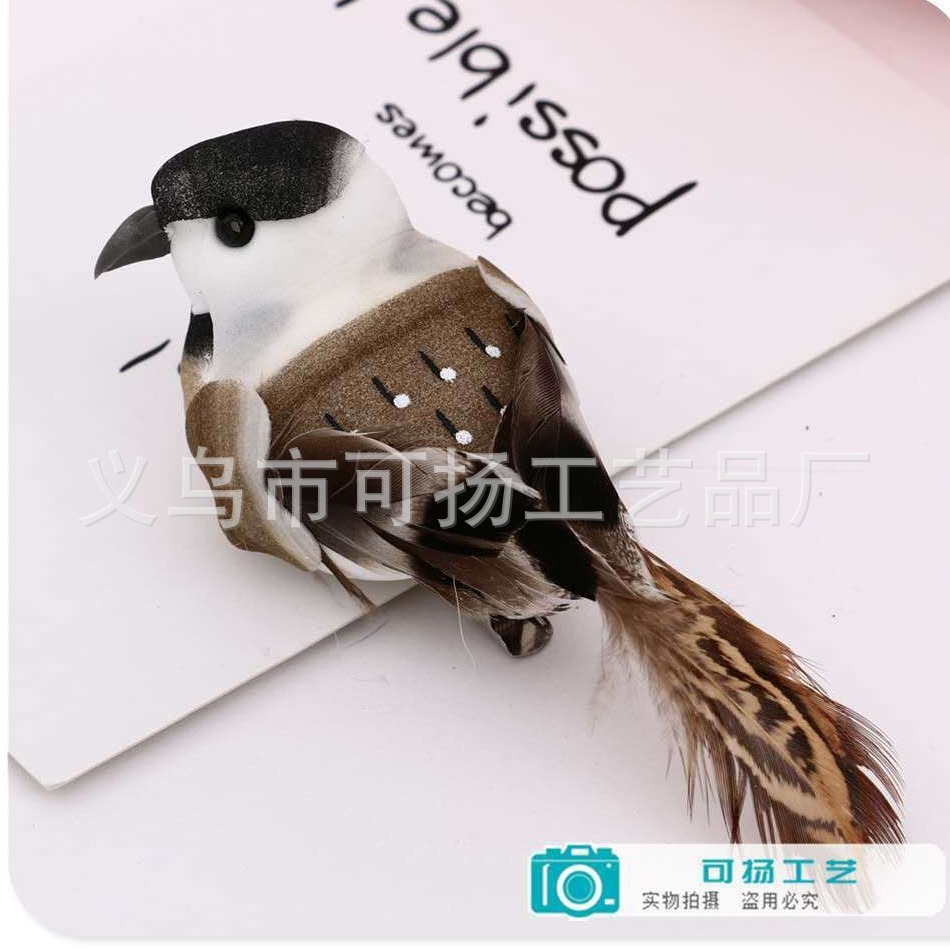 Имитированные перья птиц для украшения двора, зеленые растения, домашний декор, аксессуары для птиц, оптовая продажа