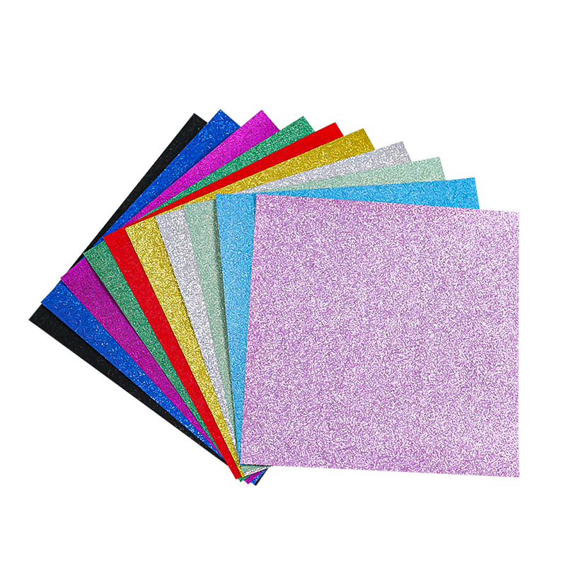 Powder-free gold powder flash paper folding children's handmade diy glitter paper square 10-color paper folding factory wholesale