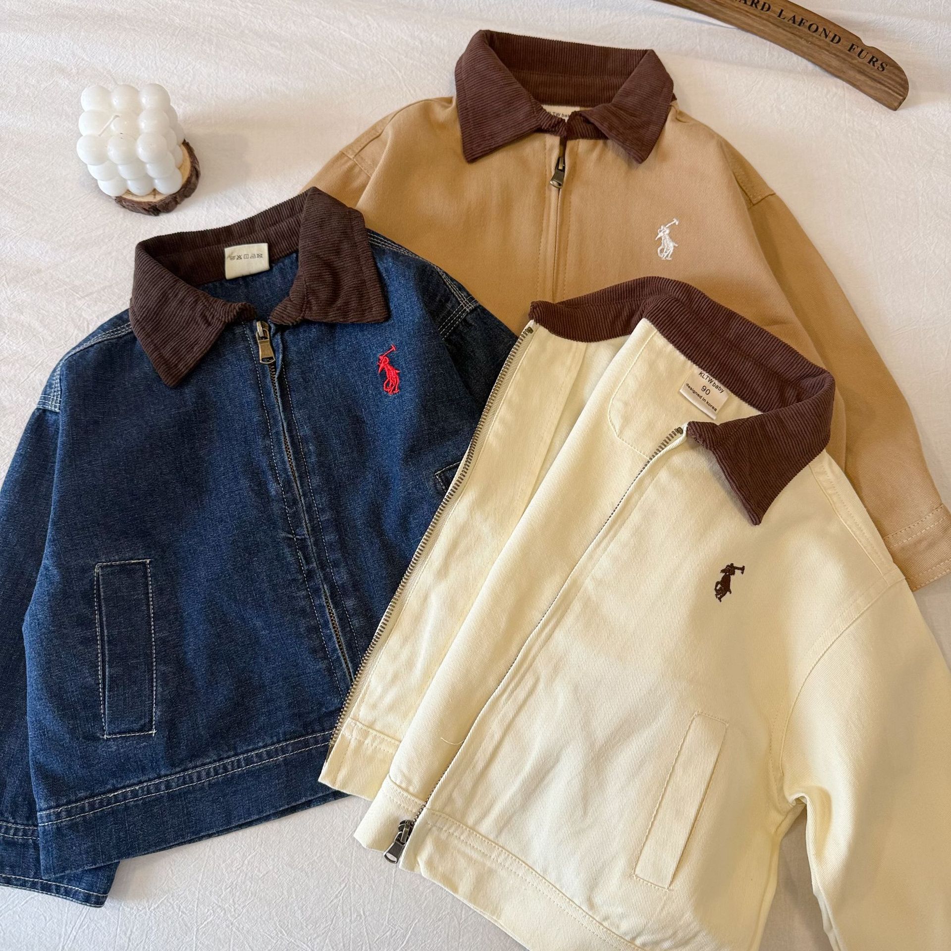 Детская джинсовая куртка, новая модель осень 2025, повседневные топы для мальчиков и девочек, однотонные куртки для детей