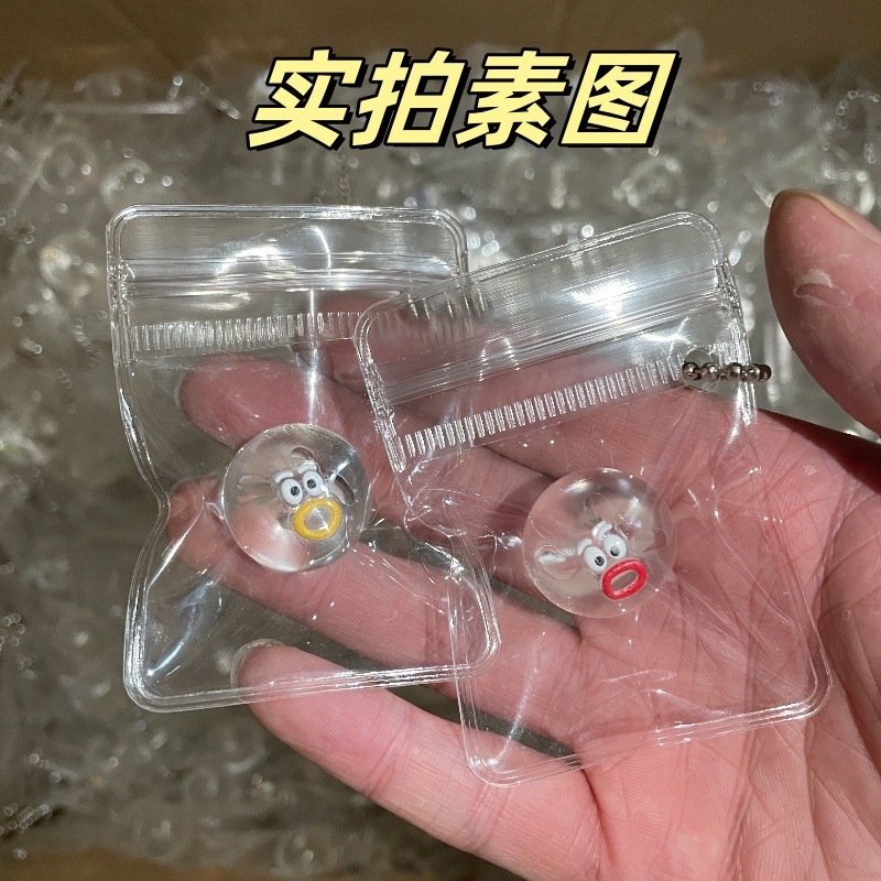 Handmade Trendy Transparent Expression Small Nose Squeeze Toy for Children Stress Relief Mini High-Value Squishy