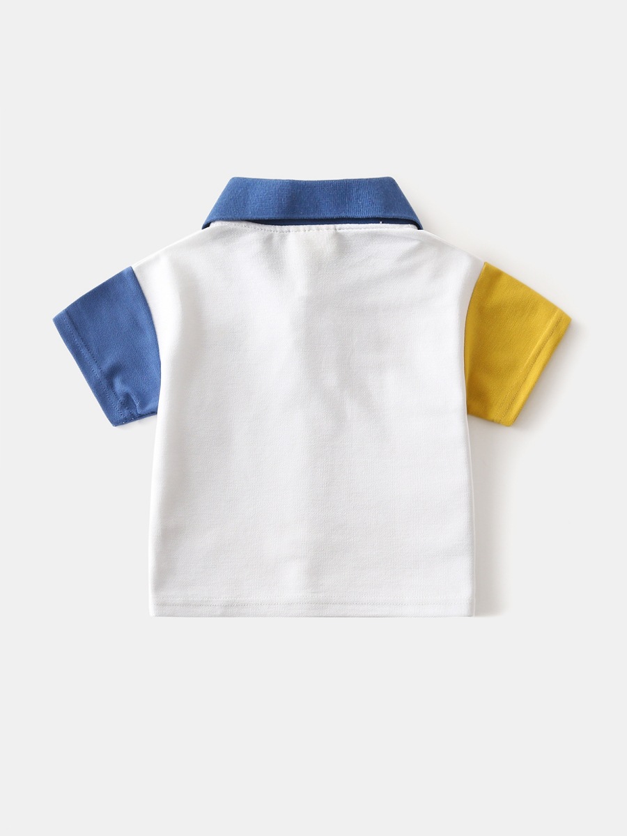 Children's Short-Sleeved T-Shirt 2026 New Summer Style Baby Lapel Top Boys' Dinosaur Polo Shirt Trendy One-Piece Wholesale