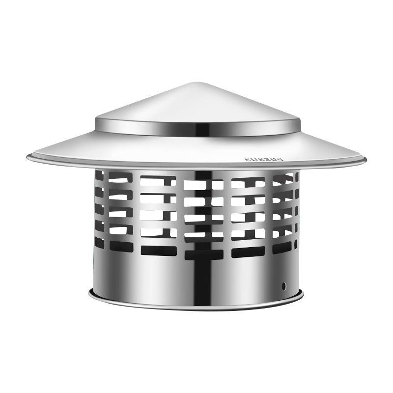 Umbrella-shaped breathable cap 304 stainless steel chimney cover roof roof roof cylinder PVC pipe flue rain proof hood