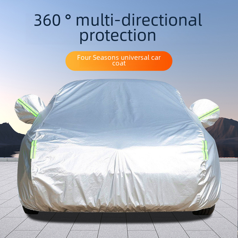 Car clothing sun-proof rain-proof Four Seasons cover full car thickened fleece-lined Oxford cloth sun-proof waterproof dustproof car cover