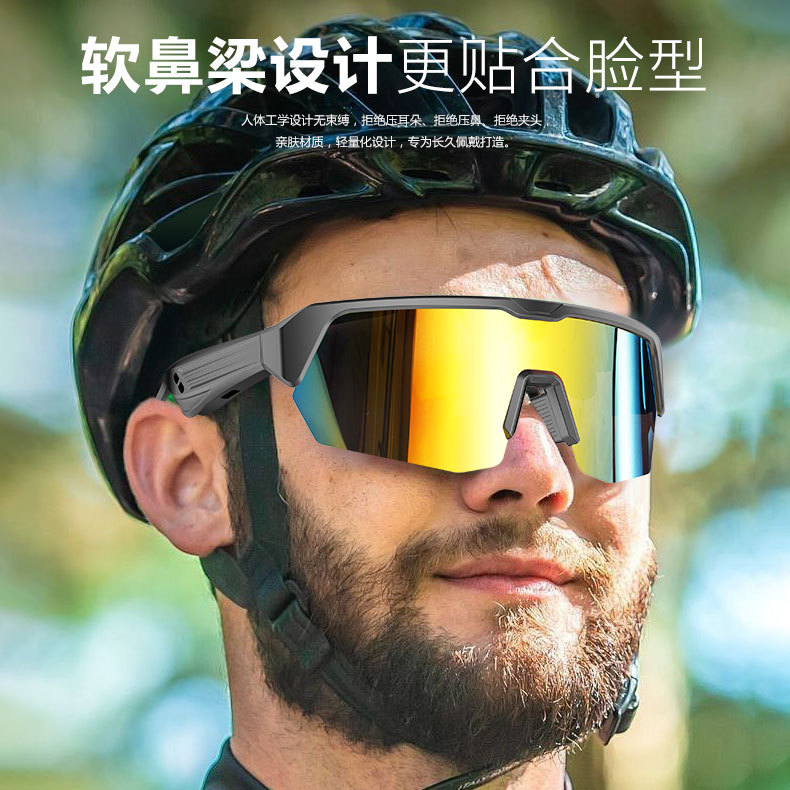 Cross-Border Smart Bluetooth Glasses Yj006 Outdoor Sports Windproof Sunglasses Fashionable Cycling Audio Call Sunglasses