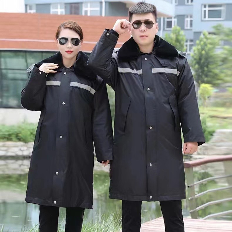 Reflective Waterproof Security Coat Detachable Thickened Long Multifunctional Cold-proof Clothing Cold Storage Labor Protection Cotton-padded Clothes Overalls for Men