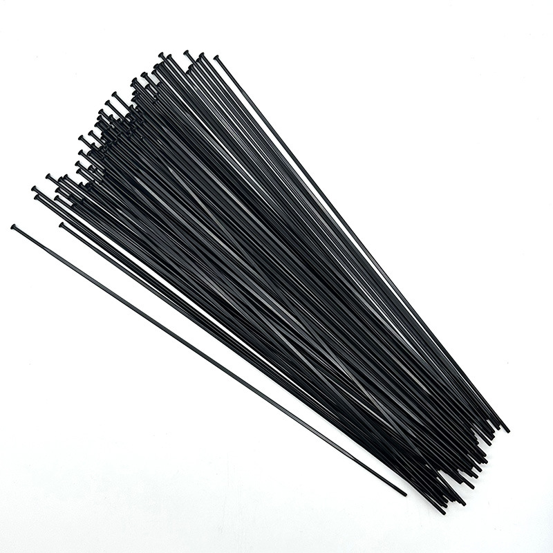 14G 45 steel black straight flat spokes (flat width 2.3mm) road car broken wind flat spokes