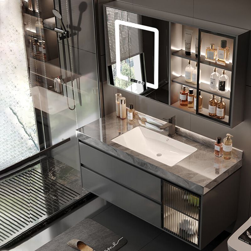 Bathroom Cabinet Ceramic Seamless Slate Integrated Basin Wash Basin Bathroom Wash Countertop Bathroom Wash Basin Cabinet Combination