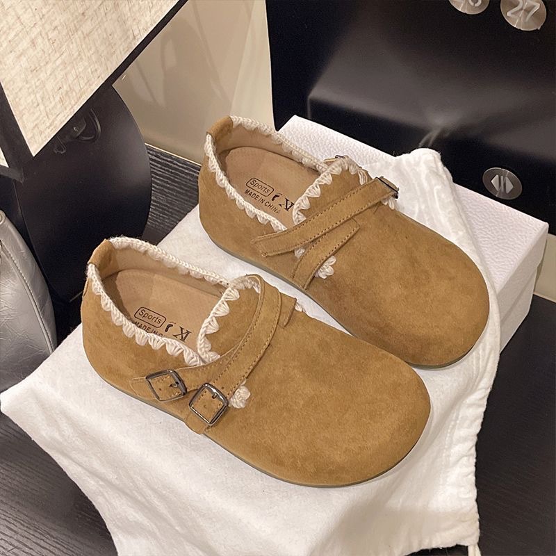 Туфли с толстой подошвой для женщин, новые осенние ретро туфли с пряжкой, модные удобные туфли