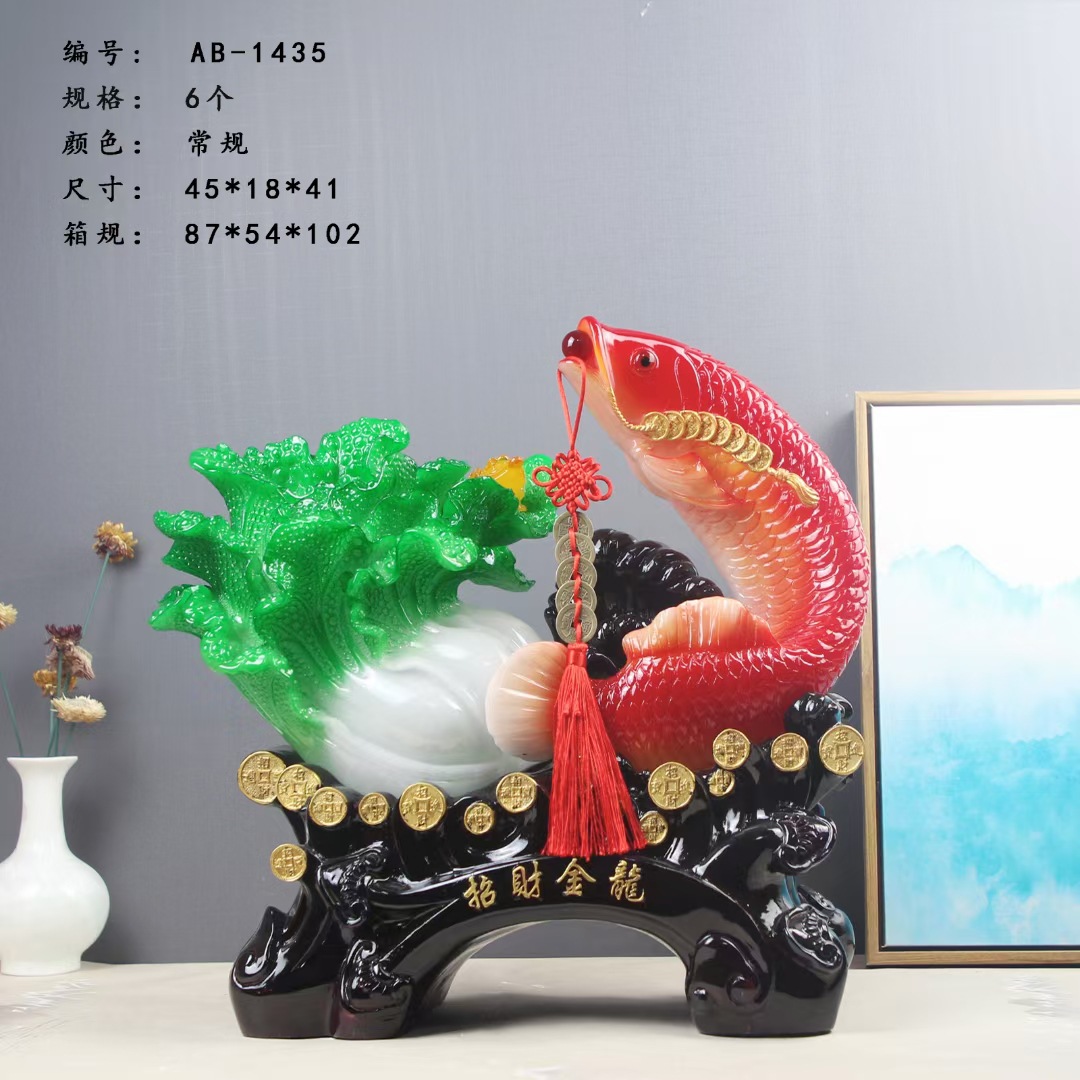 Счастливая золотая драконья рыба более 100 богатств в последующие годы, более смоляные изделия ручной работы украшения для открытия домашнего декора подарки
