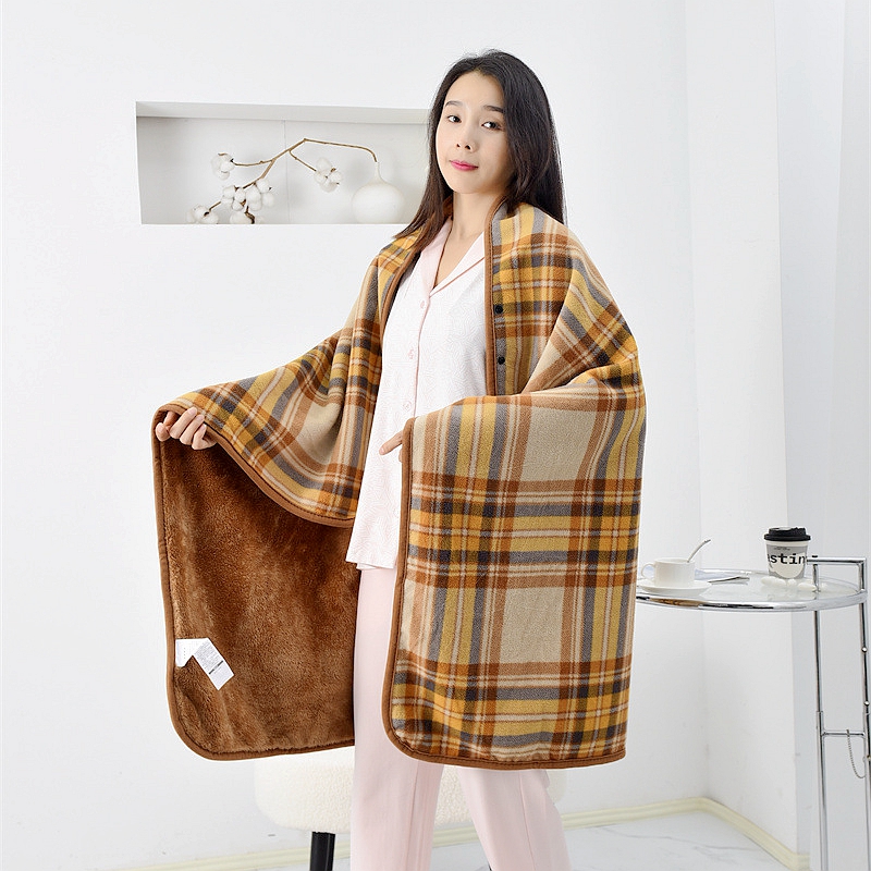 Multifunctional Moisture-Absorbing and Heating Flannel Lunch Break Blanket, Lazy Blanket, Polar Fleece Office Warm Shawl, Children's Blanket