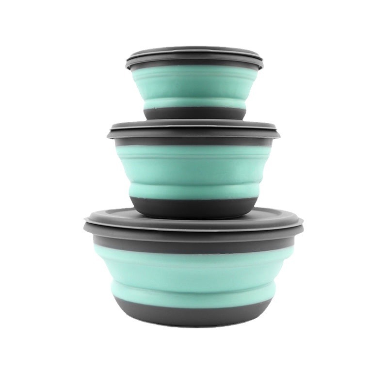 Folding Bowl Portable Tableware Telescopic Outdoor Compression Travel Picnic Supplies Baby Picnic Anti-Fall Lunch Box