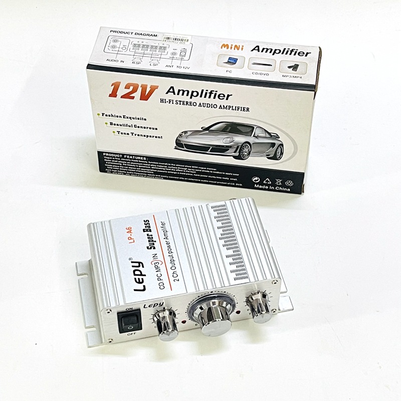 LP-A6 Mini 12V car power amplifier home computer MP3 power amplifier cross-border car small power amplifier