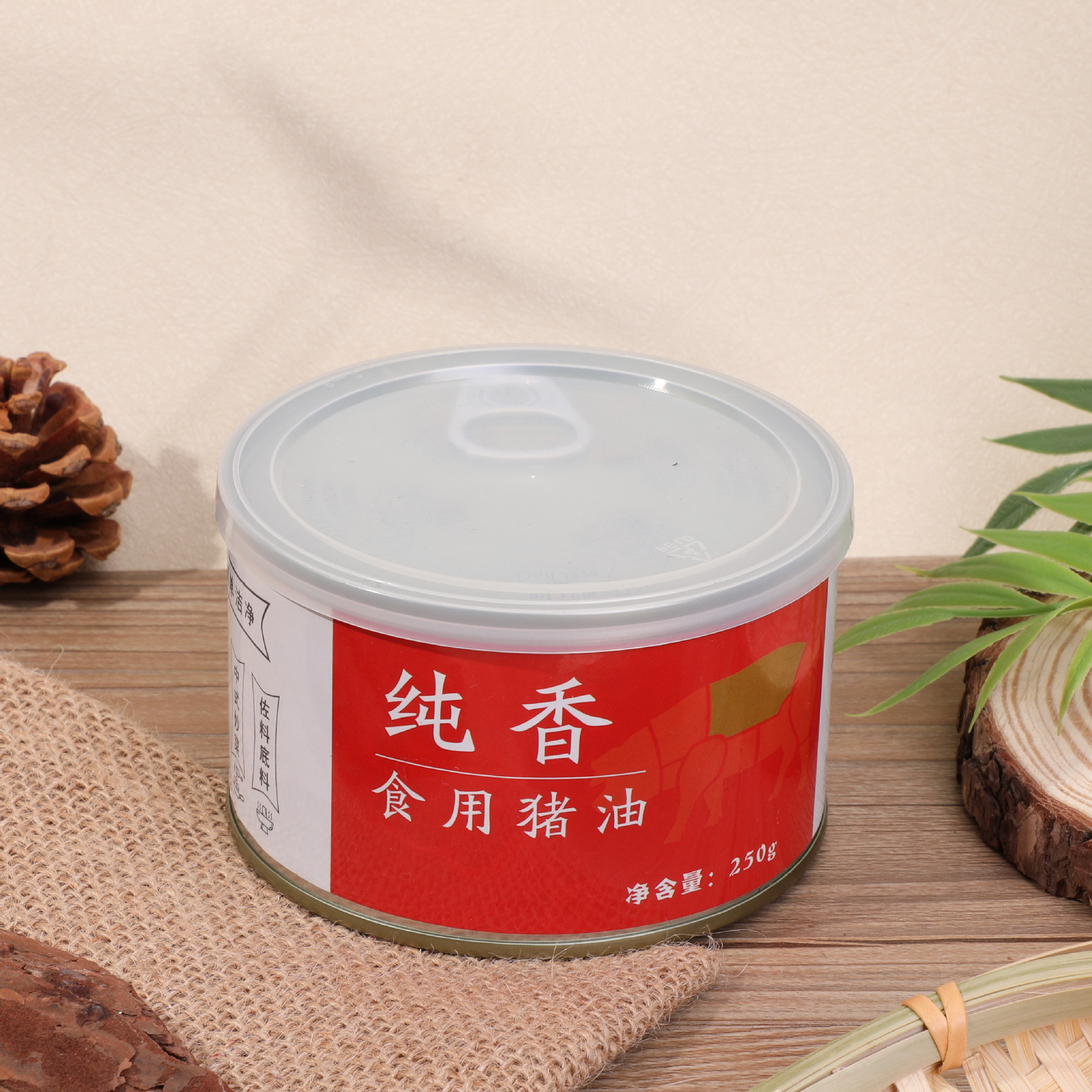 Refined Lard, Qingdao Specialty Pastry Baking Ingredient, Oil for Bibimbap, Stir-Fry Cooking, Canned Animal Fat, Edible Oil