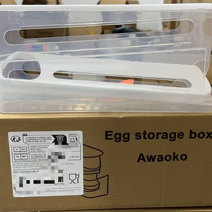 Кросс-бордер коробка для хранения яиц, органайзер для холодильника для дверцы, держатель для яичных упаковок, специальный органайзер для сохранения свежести