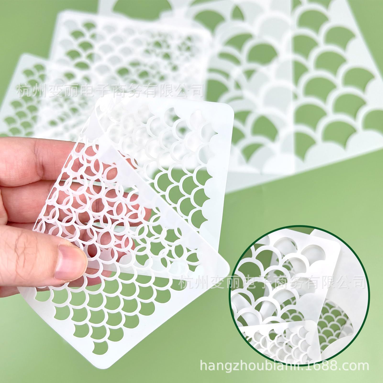 Cross-border hot PET mermaid pattern drawing template wall decoration and other DIY tools