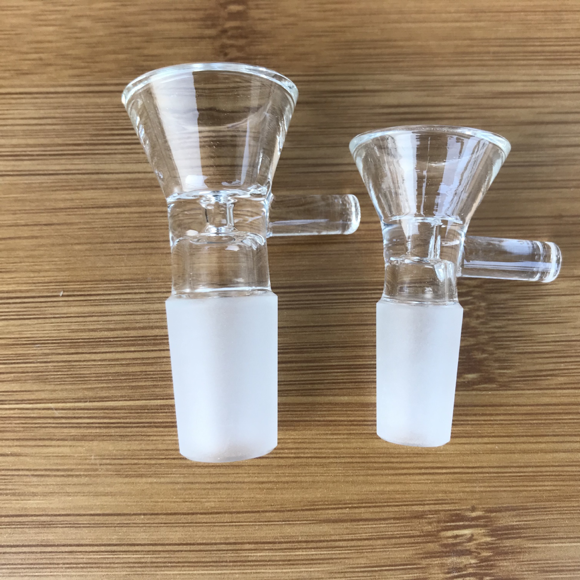 Foreign Trade Cross-Border Glass Accessories 14/18 High Borosilicate Stick Transparent Glass Small Funnel Mini 18.8mm Mouth