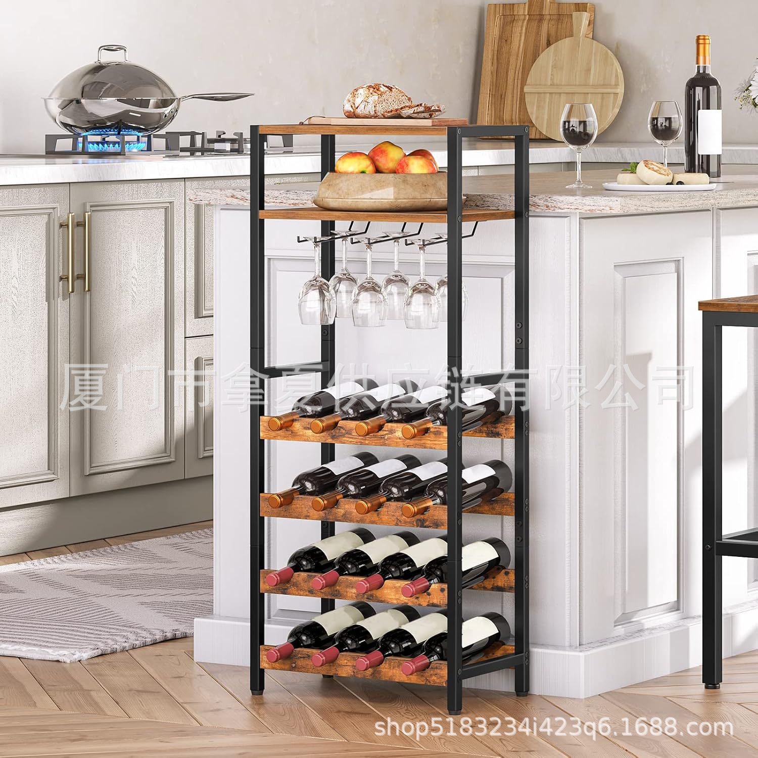 Floor-Standing Wine Storage Rack, Cup Holder, Display Rack, Water Cup Storage Rack, Large-Capacity Storage Rack, Cross-Border New Product
