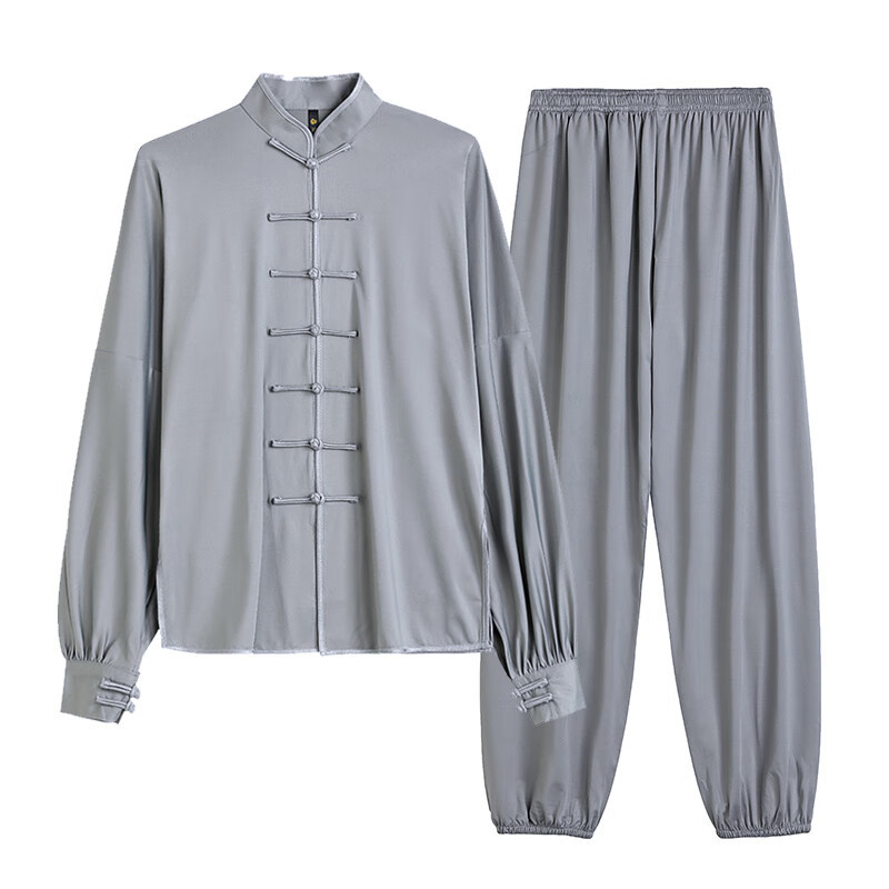 Milk Silk Tai Chi Suit Training Suit Morning Exercise Suit Wholesale Men's and Women's Same suit Spring and Summer Performance Ice Silk Training Suit