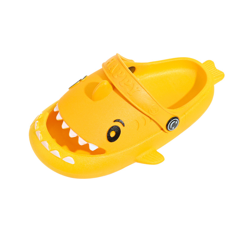 Children's Shark Cave Shoes Summer Household Baby Non-slip Thick-soled Sandals Cute Cartoon Soft-soled Kids Slippers