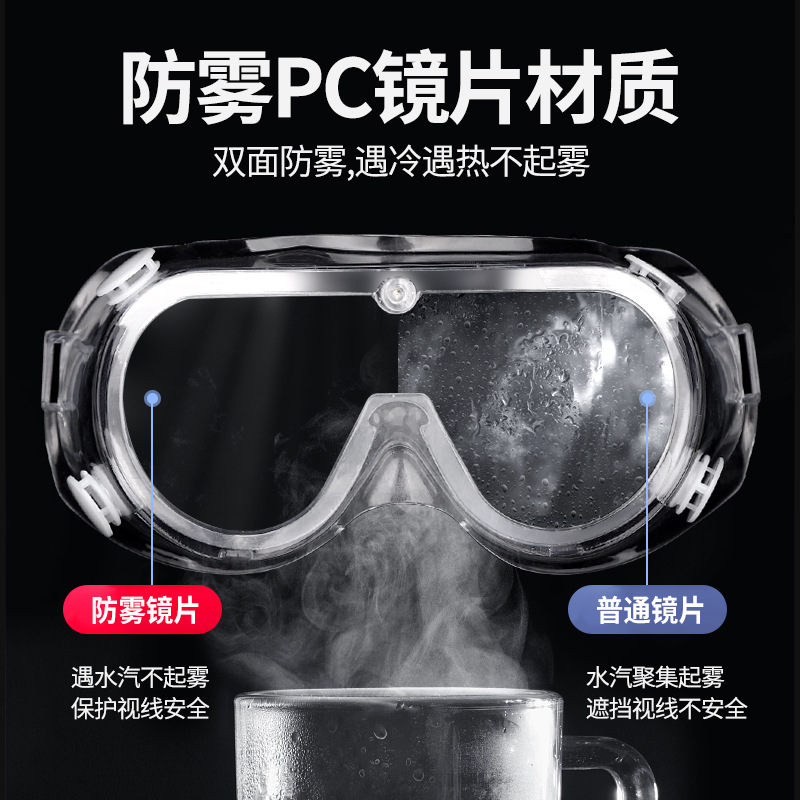 Manufacturer's Anti-Fog Goggles, Anti-Impact Transparent Protective Eye Mask, Anti-Sand, Anti-Dust, Anti-Spittle, Labor Protection Glasses, Fully Enclosed