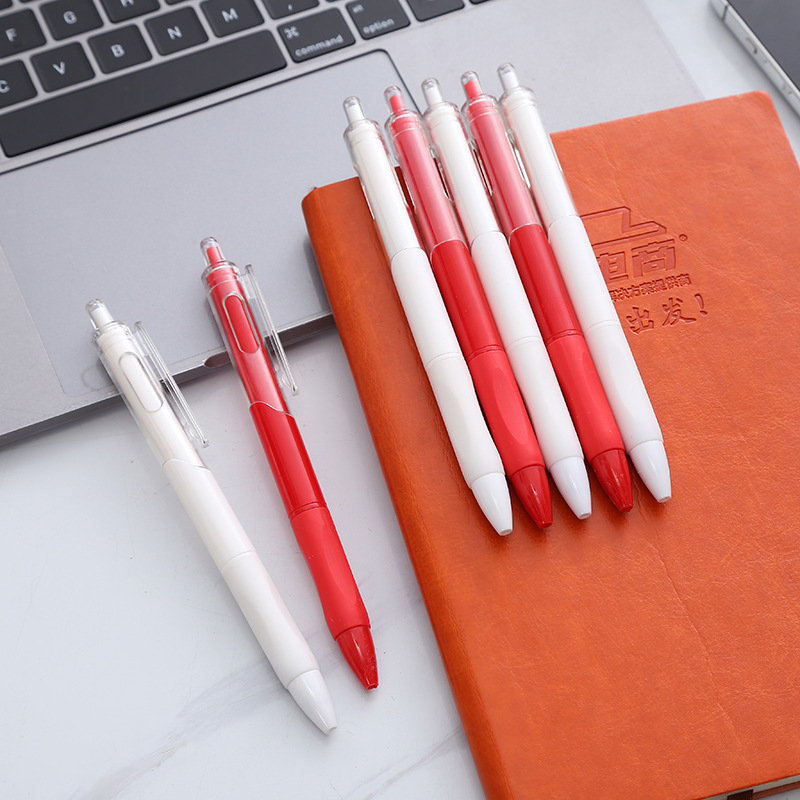 Ins Simple Solid Color High Color Gel Pen ST Head Quick Dry Brush Pen 0.5mm Press Gel Pen Wholesale