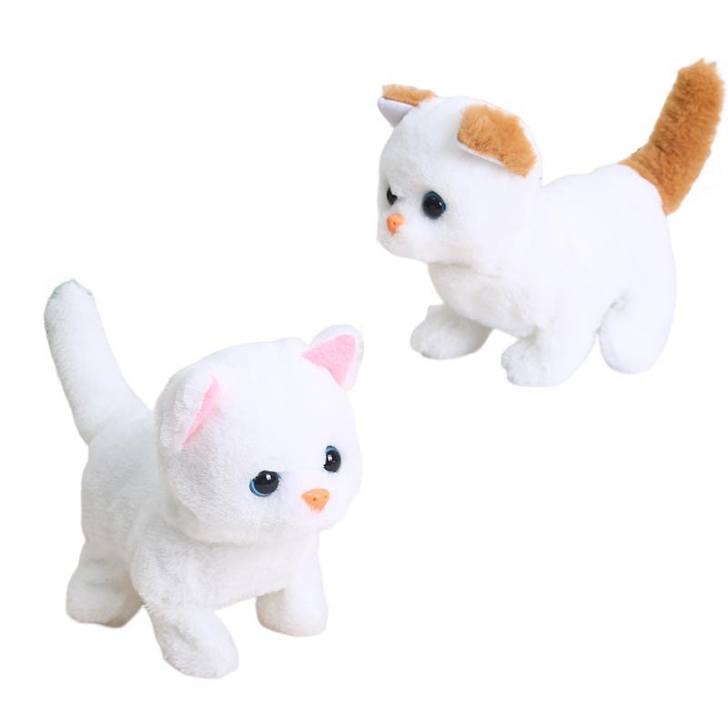 Cross-Border Children's Plush Toys, Simulated Electric Cats, Pets That Can Walk and Bark, Stall Electronic Pets, Gifts for Men and Women