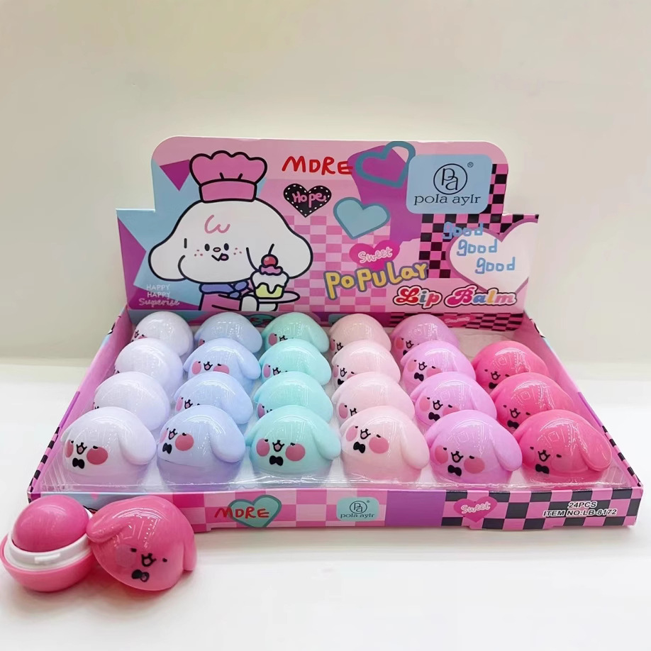 Cross-border new cartoon spherical children lip balm fruit flavor lip balm lip balm lip care wholesale