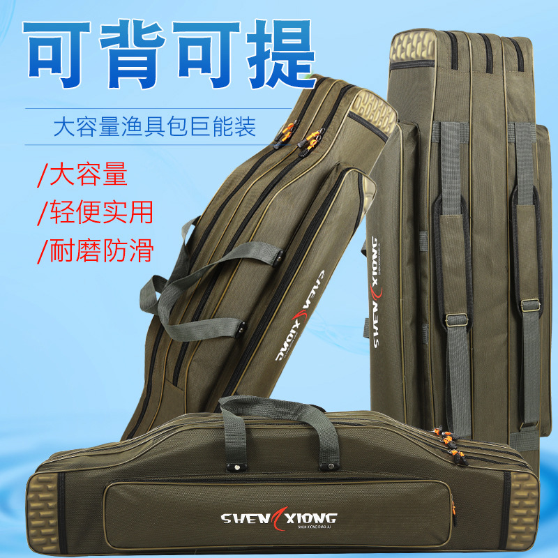 Big Belly Fishing Backpack Oxford Cloth Thickeneded Camouflage Fishing Bag Double Layer Three Layer Rod Bag Fishing Gear Bag Manufacturer Supply