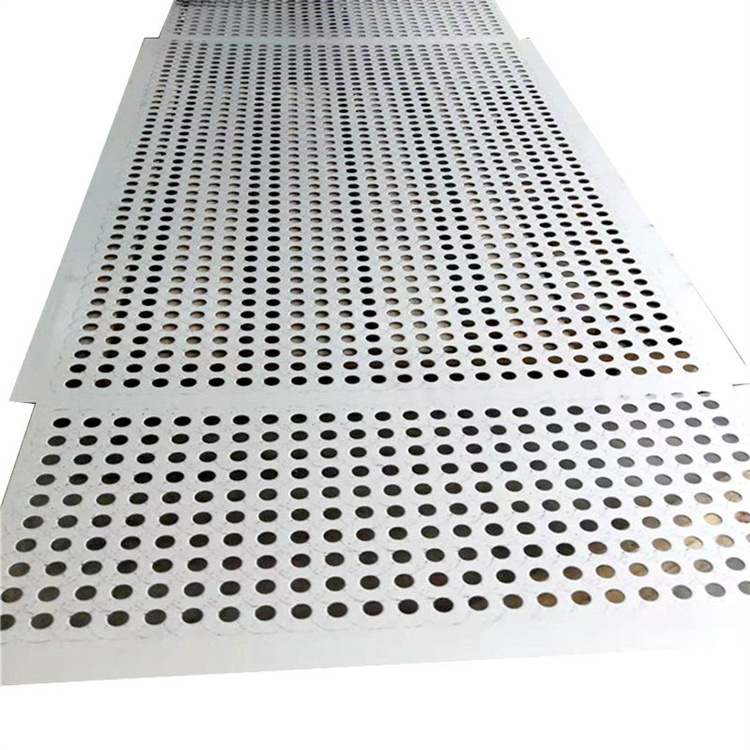 304 Stainless Steel Round Perforated Board Supermarket Storage Spray Perforated Board Anti-Slip Road Crocodile Mouth Perforated Mesh