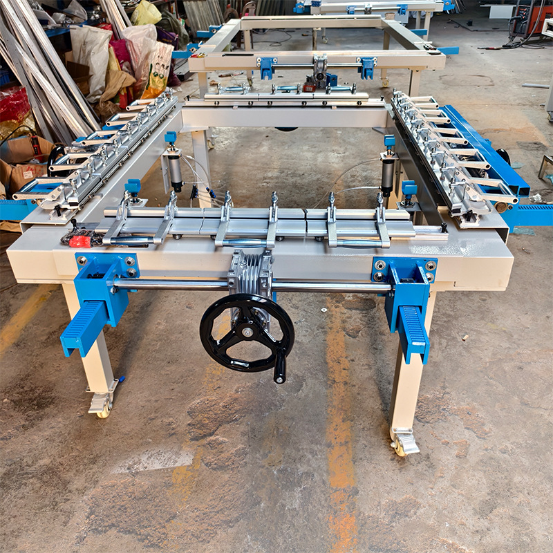 Screen Tensioning Machine Mechanical Pneumatic Manual Electric Fully Automatic Screen Tensioning Machine Screen Printing Equipment Screen Version Worm Gear Screen Tensioner