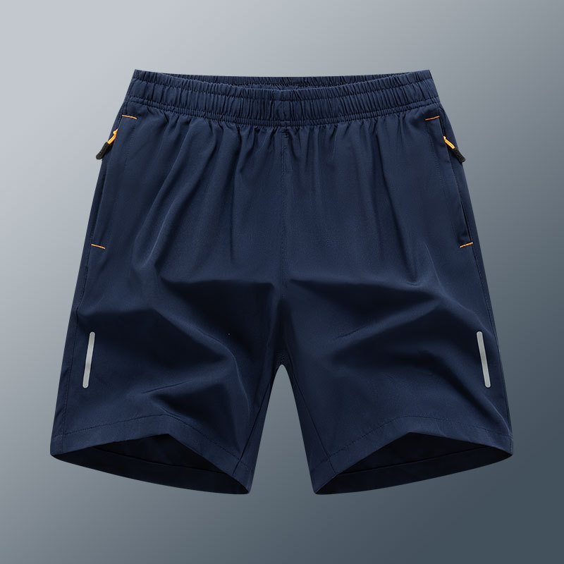 Summer Thin Trendy Brand Ice Silk Quick-Drying Five-Point Pants Men's Sports Casual Shorts Men's Loose Breathable Beach Pants Men's Large