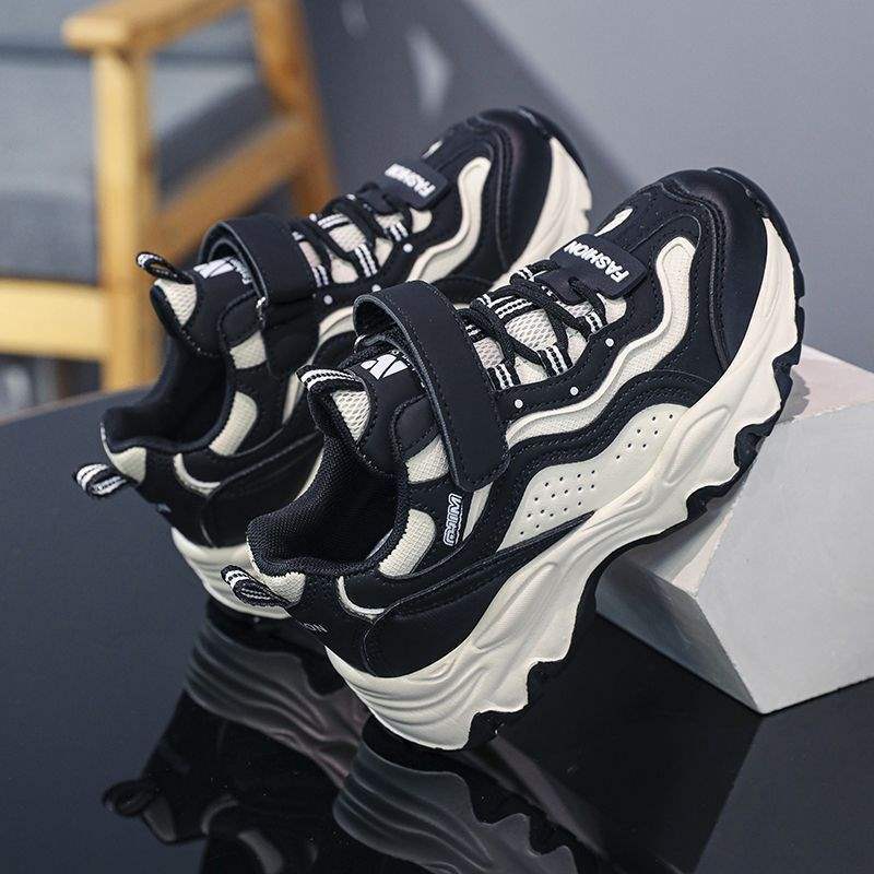 Girls' Children's Shoes 2025 Autumn and Winter Fleece-Lined Cotton Shoes New Children's Sports Shoes for Older Girls Dad Students