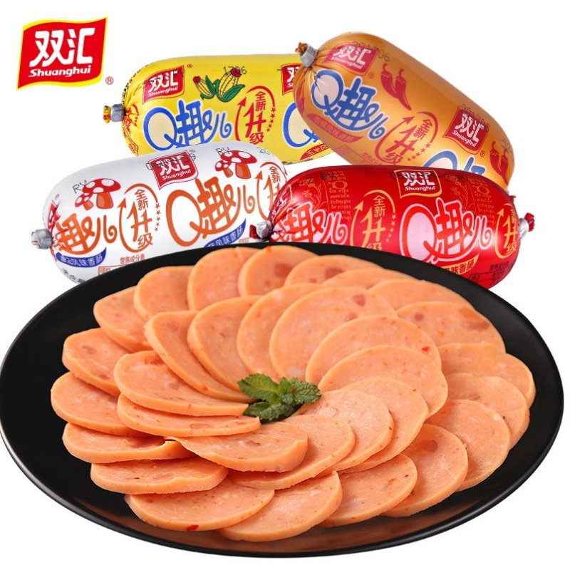 Shuanghui 32g Spicy Crispy Grilled Sausage Corn Sausage Sweet Hot Dog Sausage Barbecue Ham Instant Noodles Partner to Satisfy Hunger Meal Replacement