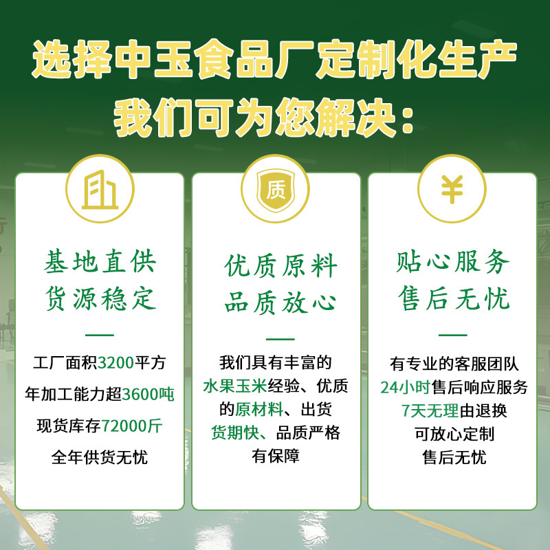 Guangxi Fresh Sweet Corn Segments Vacuum-Packed Ready-To-Eat 125G/Stick Individual Meal Replacement Sweet, Crispy and Refreshing