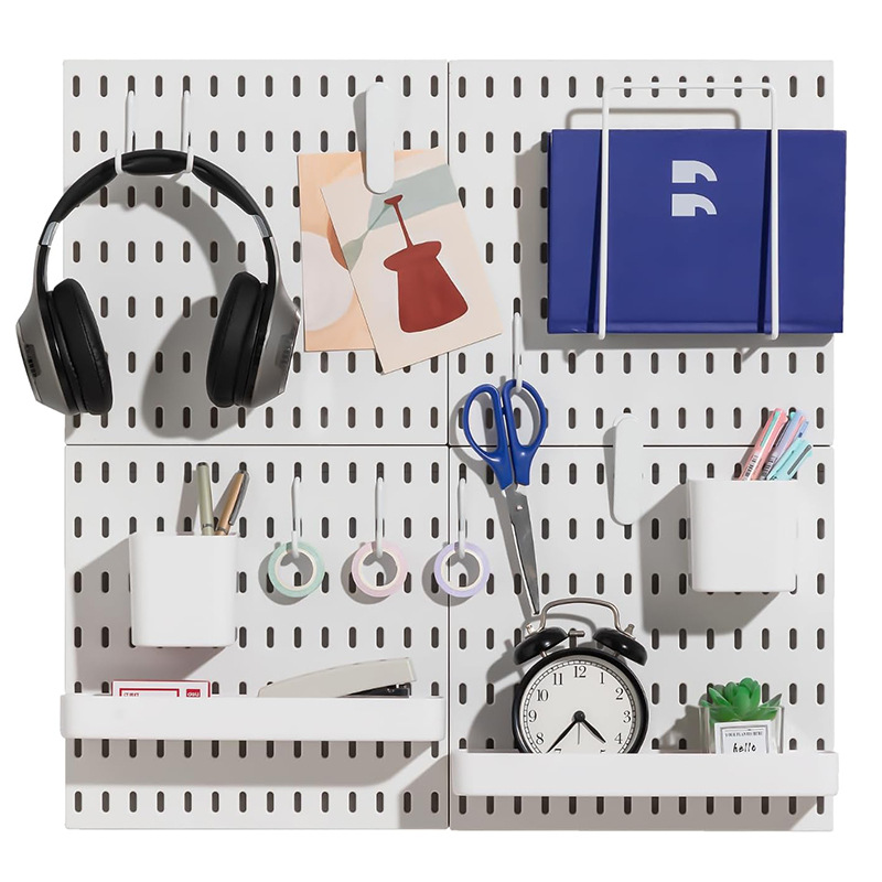 Punch-free household kitchen hole board wall bathroom wall shelf shelf wall hanging storage hole board accessories