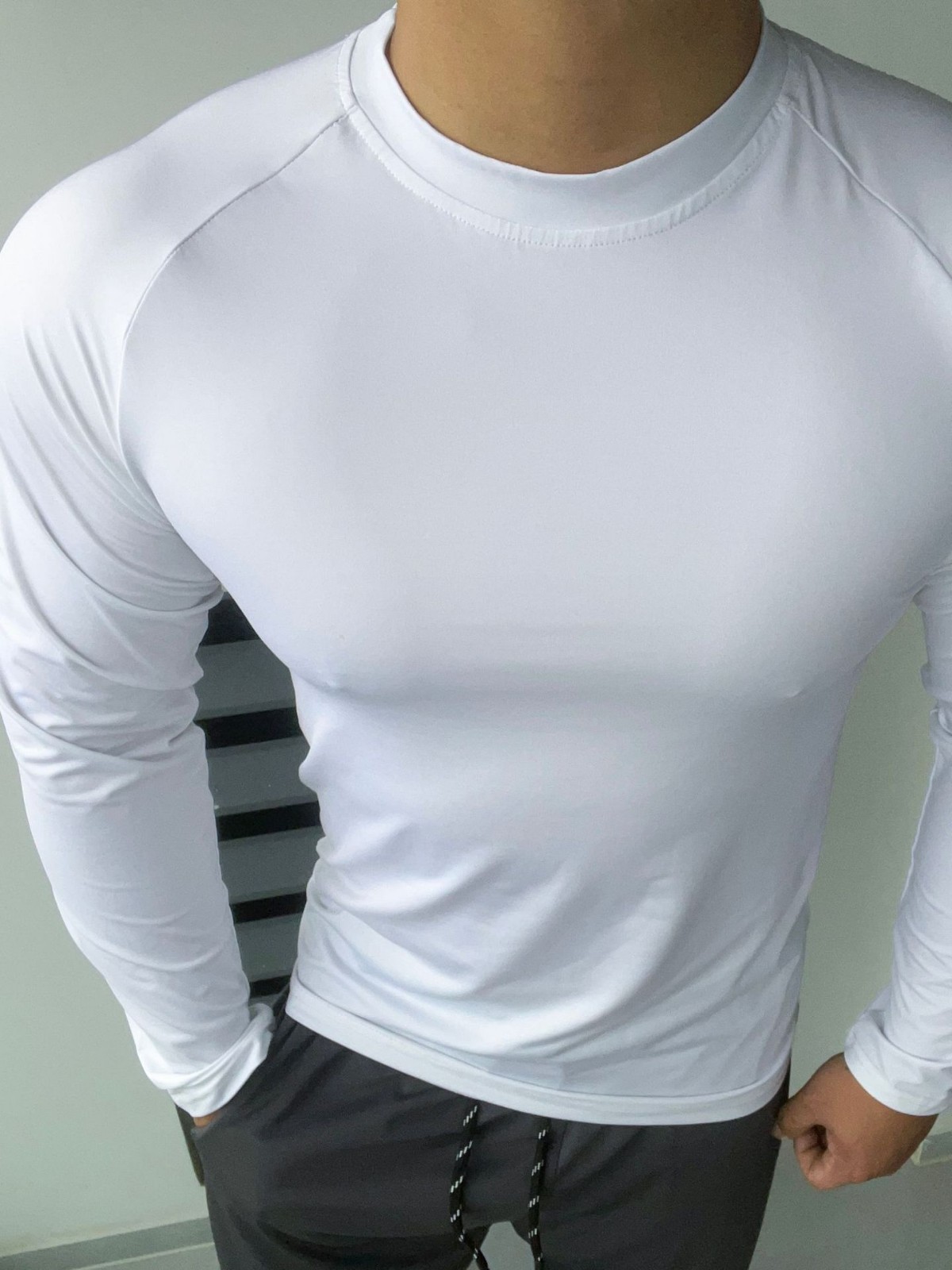 Autumn Sports Elastic Tight Training Long-Sleeved Bottoming Shirt Super Elastic Top Outdoor Figure-Showing Running Iron T-Shirt