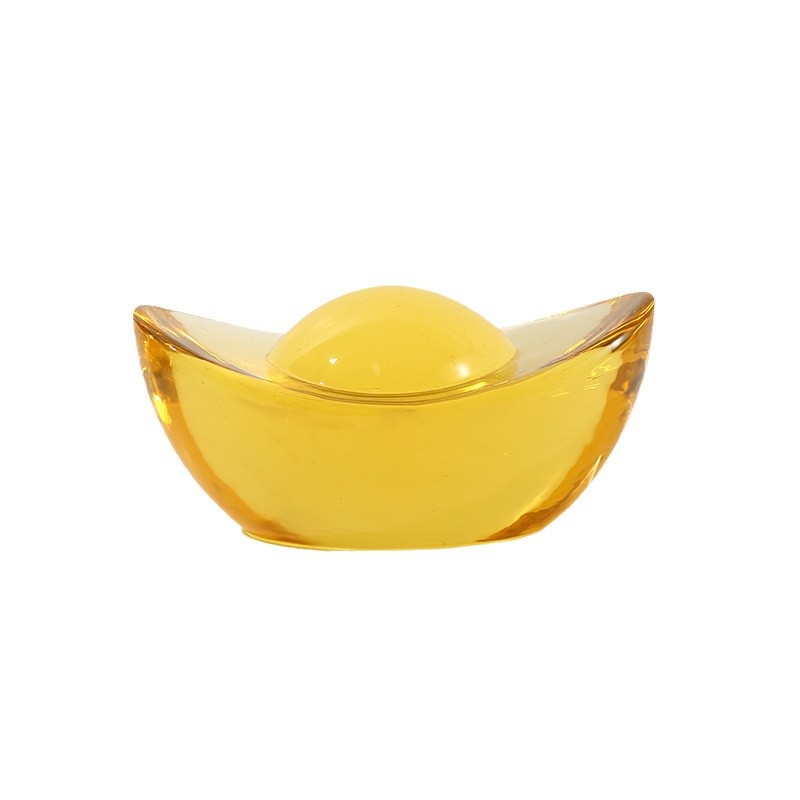 Coloured Glass Yuanbao Luckful Yuanbao Crystal Ornaments Crafts Home Decorations Opening Housewarming Wedding Gifts