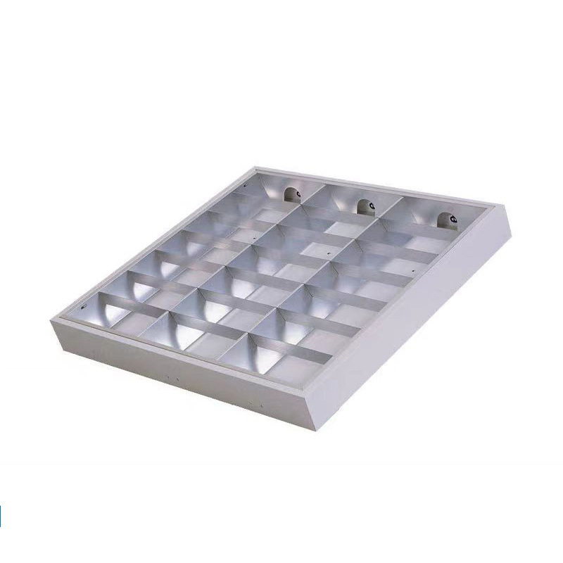 Top-mounted grille lamp panel T8 suction ceiling-mounted lifting LED top-mounted grille lamp double-tube three-tube warehouse supermarket lighting lamp