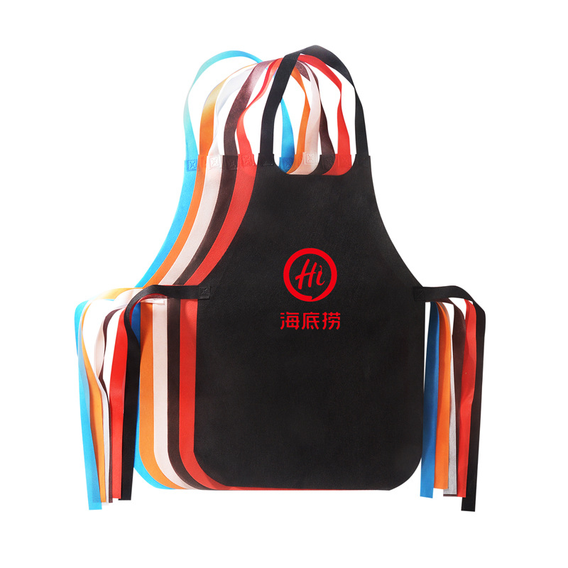 Disposable Apron for Children and Adults, Kitchen, Hot Pot, Catering, Non-Woven Fabric, Waterproof, Printed Logo, Oil-Proof, Sleeveless, Home Use
