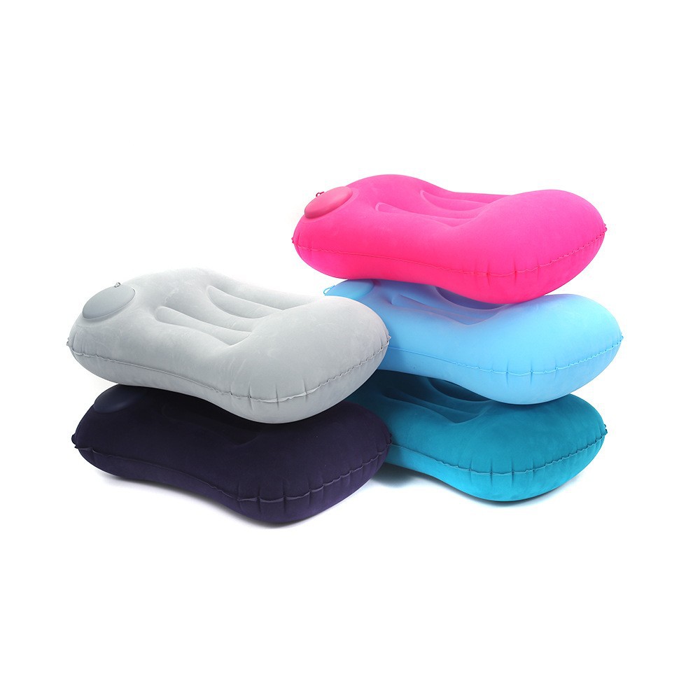 Pressing Inflatable Square Pillow Neck Protection Waist Pillow Travel Artifact Folding Portable Flocking Square Pillow