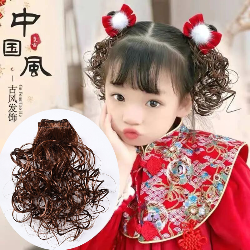 Wholesale In-Stock Children's Wigs, Hair Accessories, Curly Hair Accessories, Girls' Hair Clips, Hair Accessories, Girls' Princess Hair Clips
