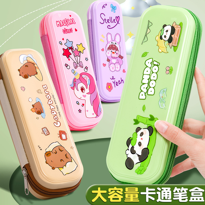 Большой пенал для школьников начальной школы, милый пенал для мальчиков и девочек, мультяшный пенал для детей, сумка для канцелярии
