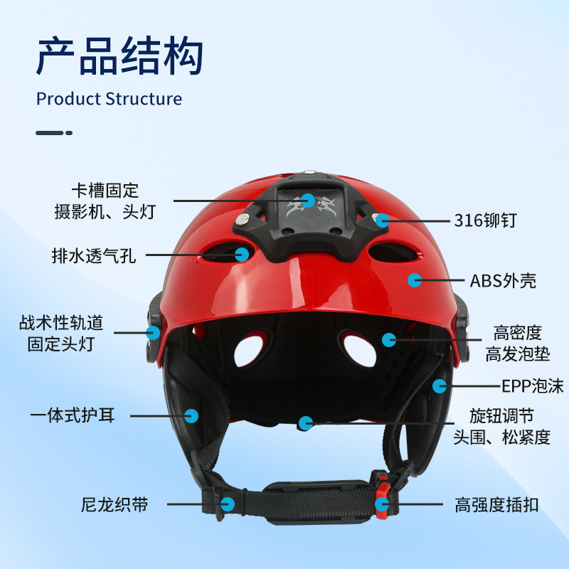 Flood Prevention Life-Saving Half Helmet Blue Sky Emergency Head Protection Helmet Rafting协Ation Helmet Water Rescue Helmet