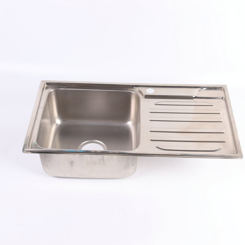 Factory wholesale stainless steel sink foreign trade kitchen polished dish basin stainless steel handmade sink